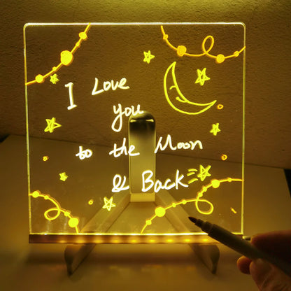 Lampe de Noël créative avec panneau de messages