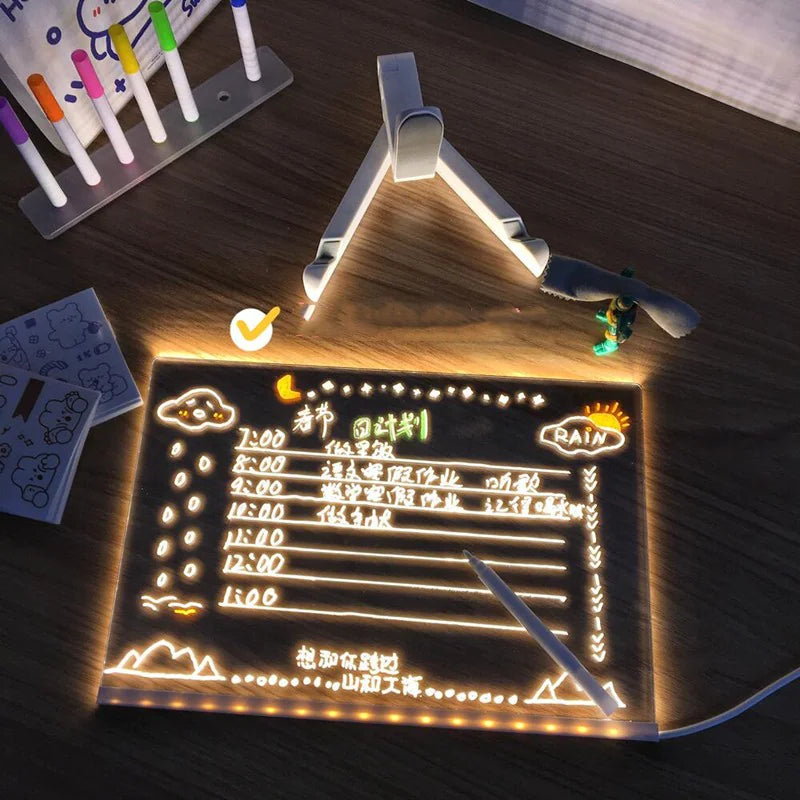 Lampe de Noël créative avec panneau de messages